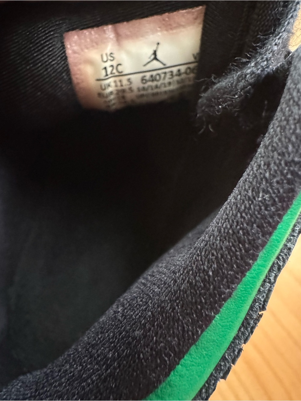 Boys/Toddler/Baby 12c Jordan 1 Mid Sneakers Green/Black/White Lace Up EASY ON - Picture 5 of 5